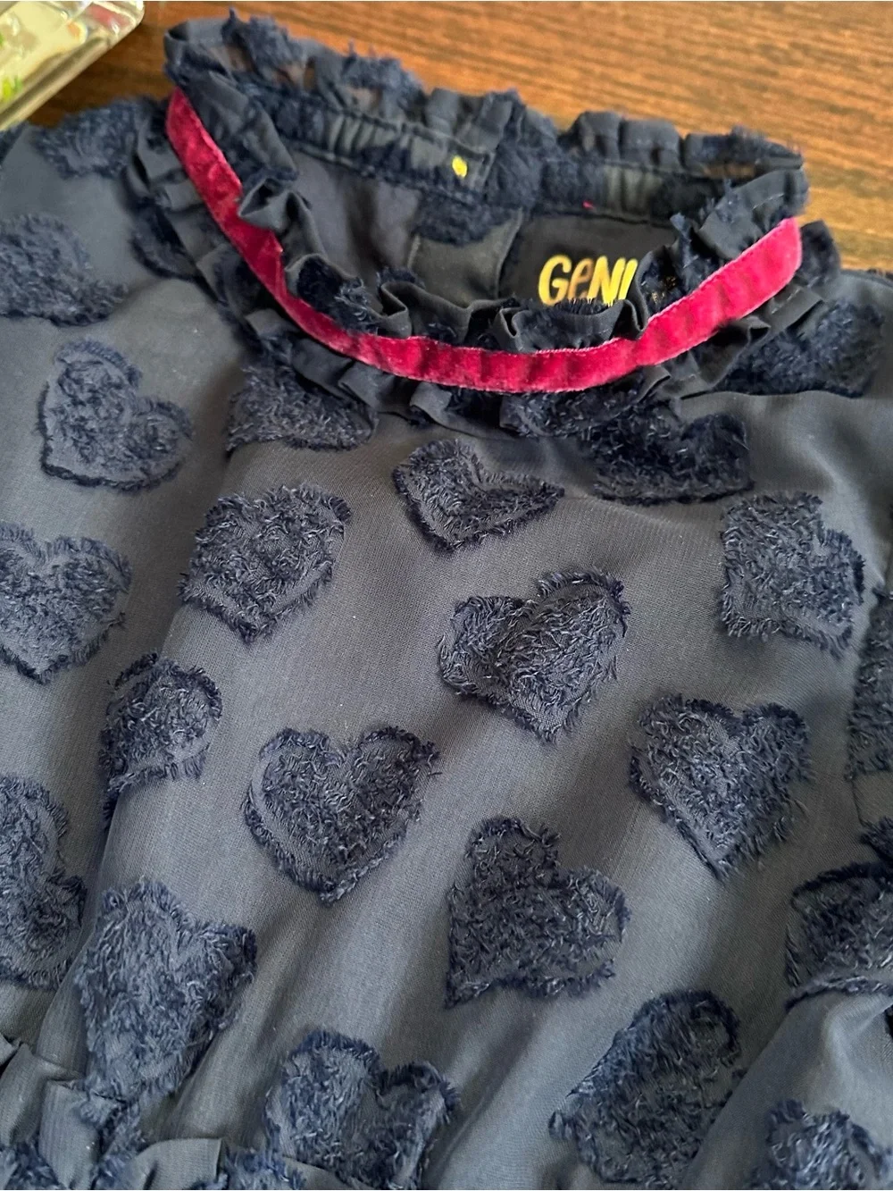 Osh Kosh ruffled heart dress, size 4T